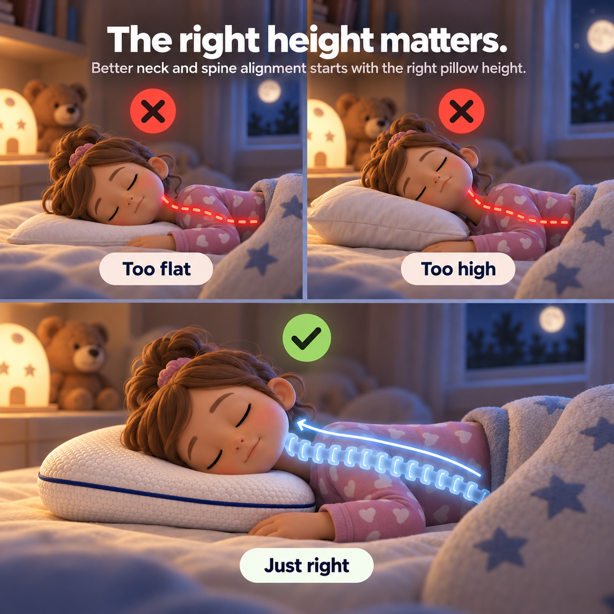 Kids Ergonomic Pillow